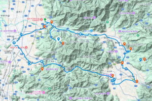 勝山大野福井ライド コース図(GoogleMap)
