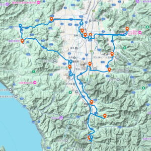 スタンプラリー鯖江今庄ライド コース図(GoogleMap)