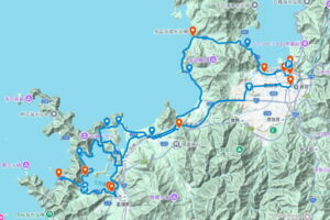 スタンプラリー敦賀三方五湖ライド コース図(GoogleMap)